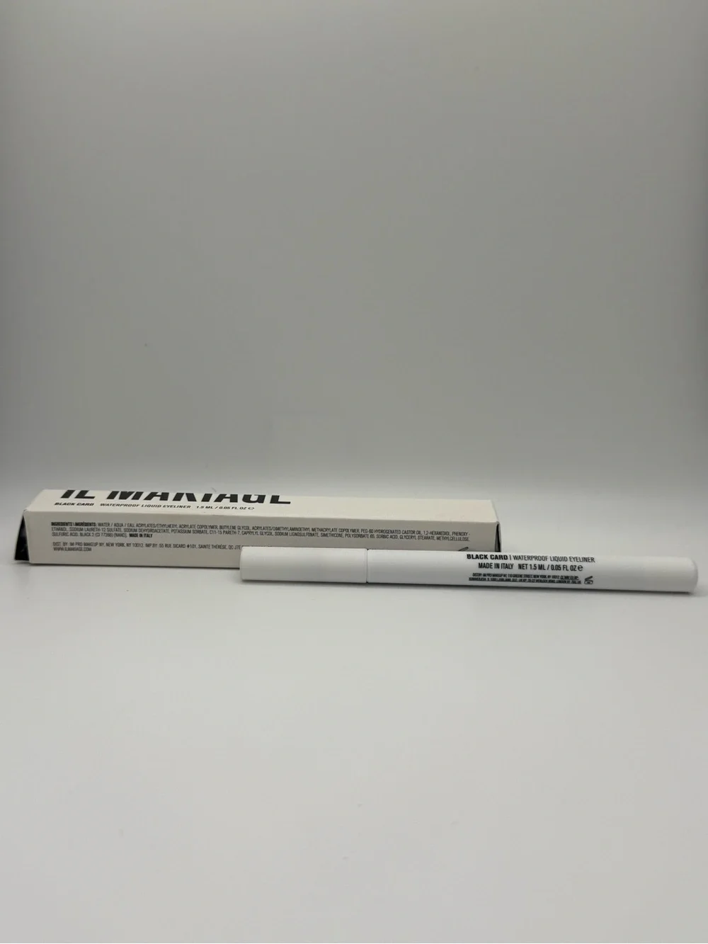 Il Makiage Black Card Waterproof Liquid Eyeliner, Precision Felt Tip Matte Black